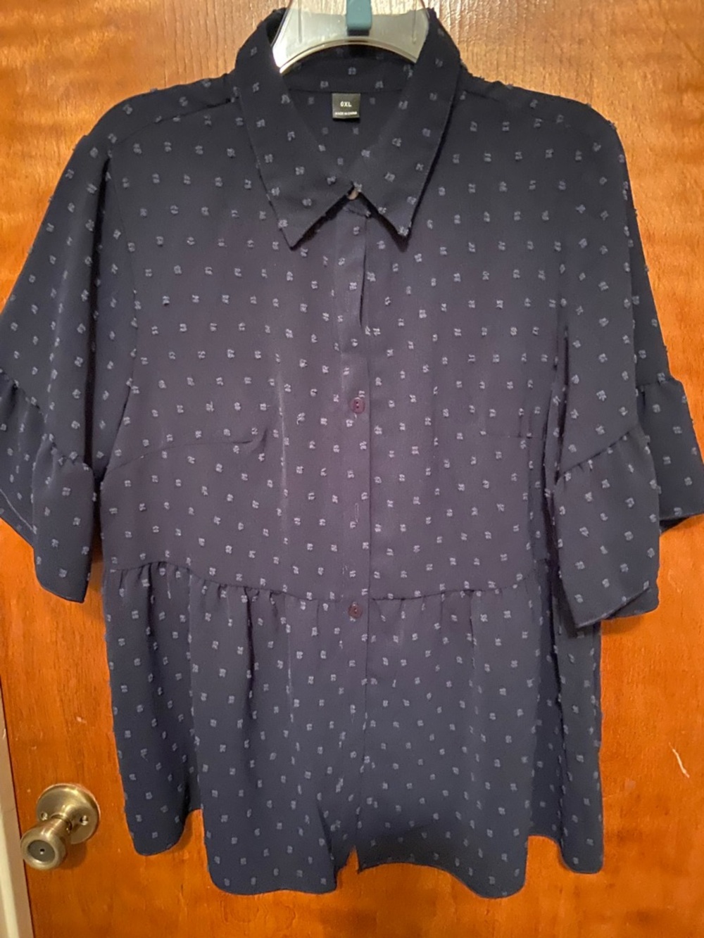NWOT Plus Size SHEIN Navy Blue Tiered Tunic Top